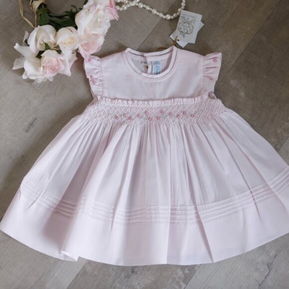 Rose Garden Collection Fly Sleeve Dress Pink Feltman Brothers NWT SPRING SUMMER - Picture 1 of 8